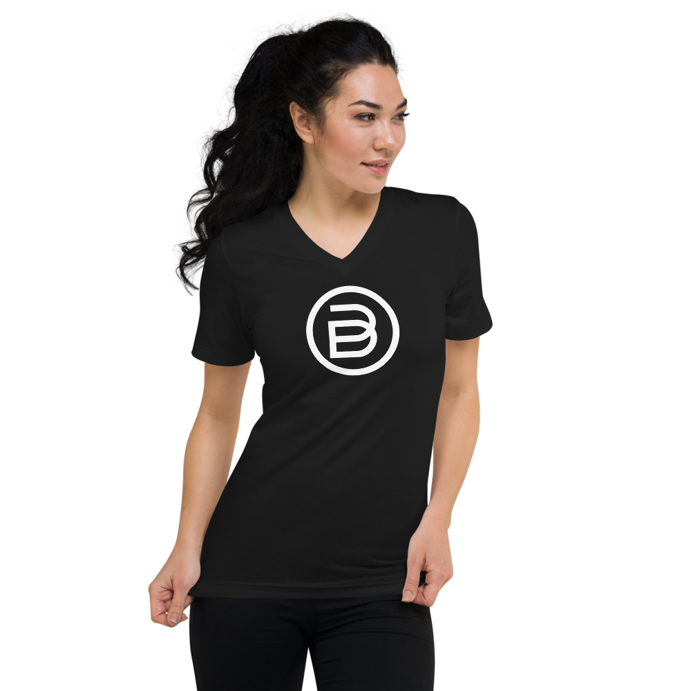 BD Logo Unisex Short Sleeve V-Neck T-Shirt | BD Swag Store