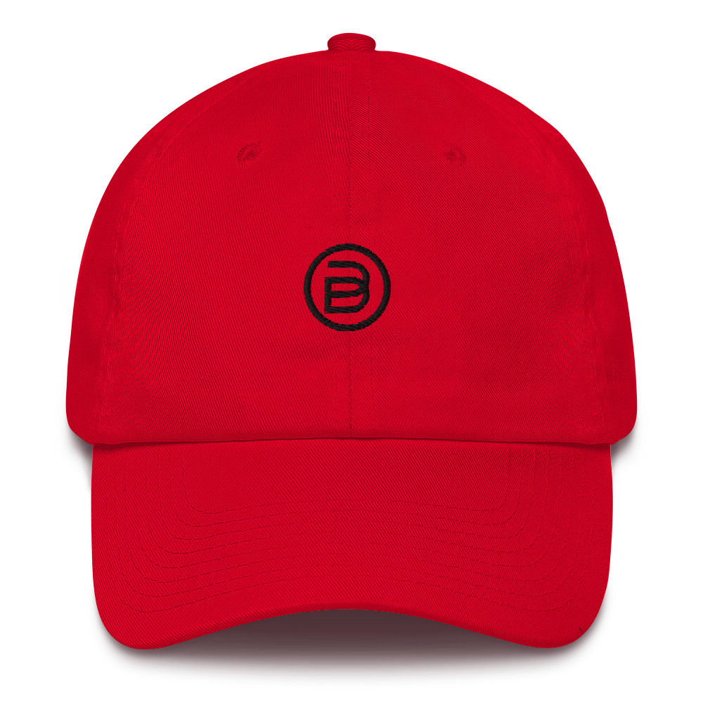 BD Logo blk – Cotton Cap Red | BD Swag Store