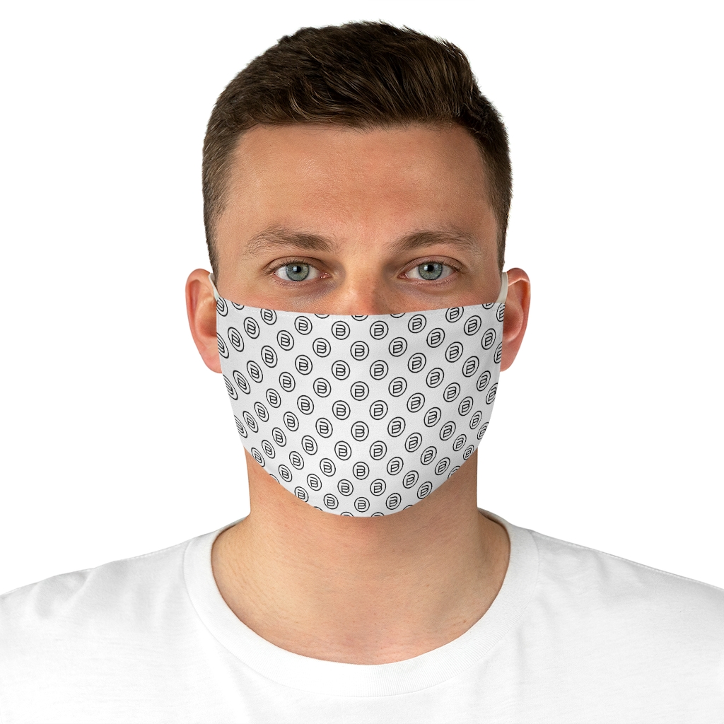 BD Everywhere blk – Fabric Face Mask (white) | BD Swag Store